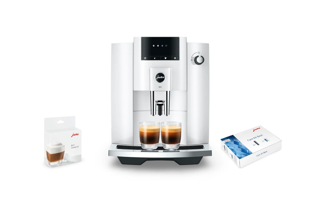 JURA E4 Piano White (EA) - Basis Paakket