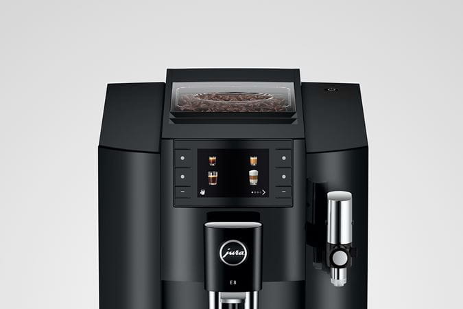 JURA E8 Piano Black (EC) + €21 Gratis koffie