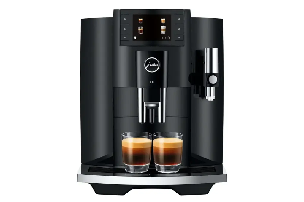 JURA E8 Piano Black (EC) + €21 Gratis koffie