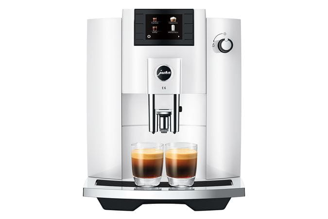 JURA E6 Piano White (EC) + €21 Gratis koffie